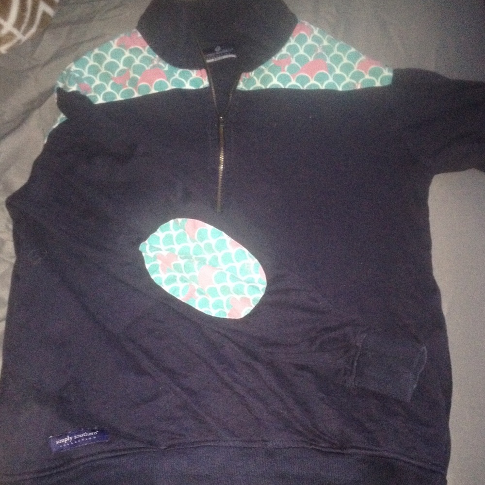 Navy blue simply southern pullover.